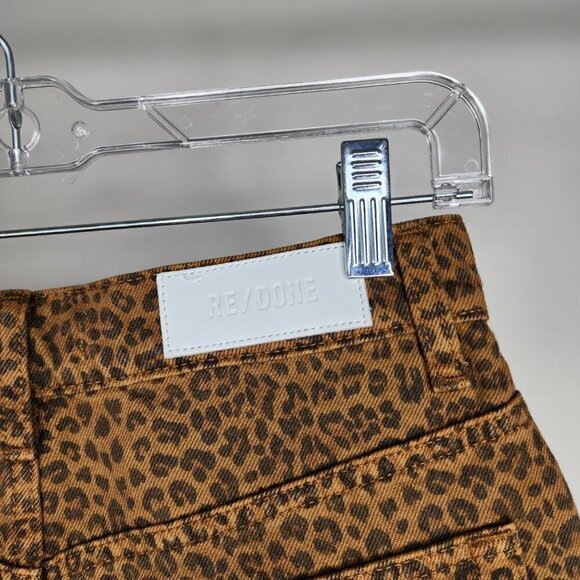 NWT Re/Done Leopard Print Denim Skirt Size 25 (Waist 13.75 in) - Picture 8 of 12